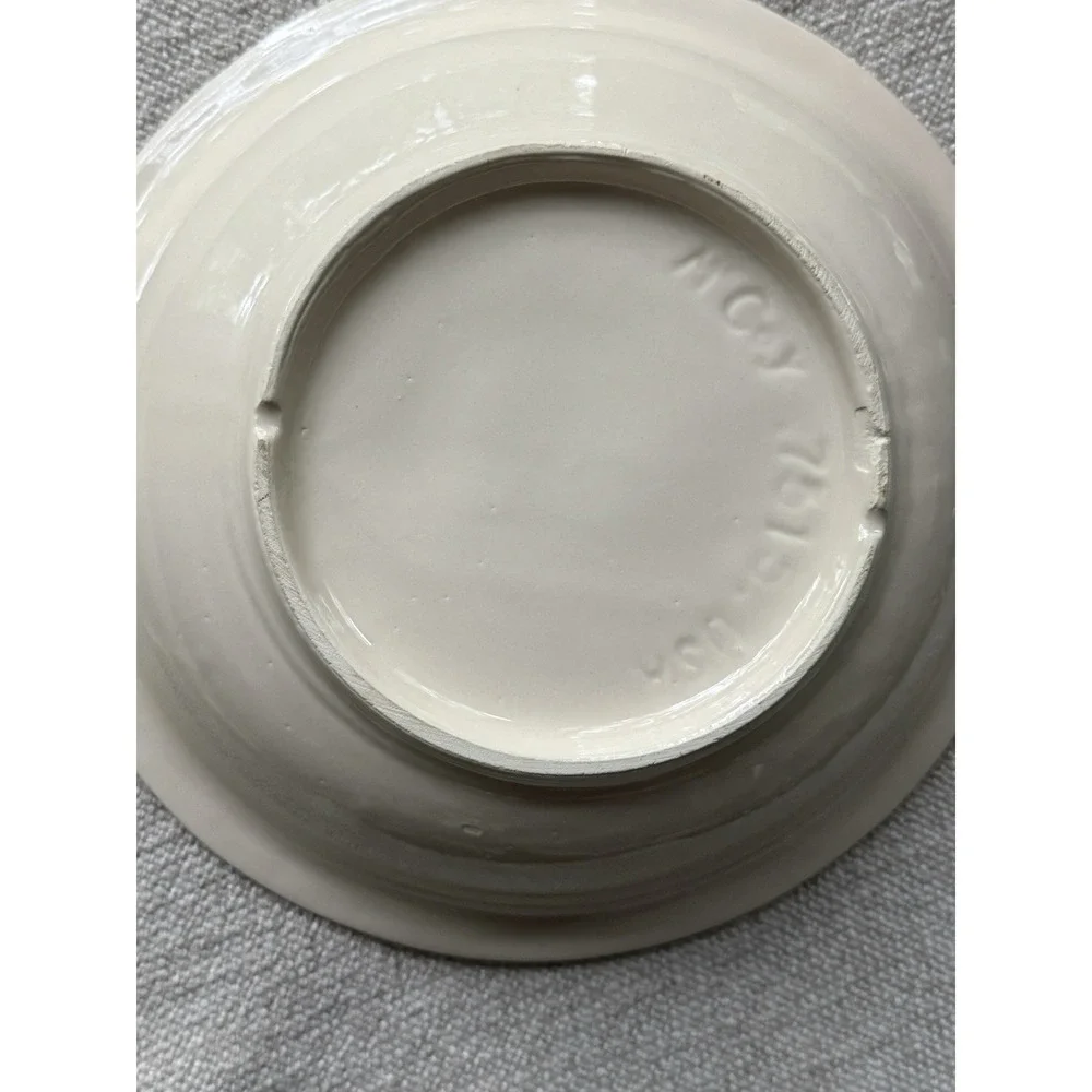 VTG McCoy Pottery Cream Stoneware Mixing Bowl 10in USA